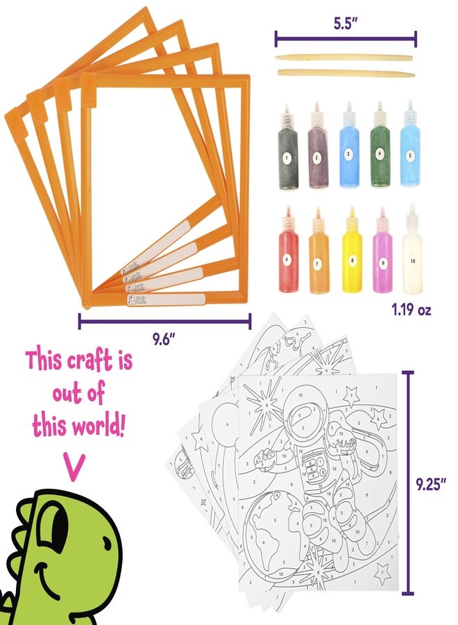 Ready 2 Learn Sand Art Painting - Space - 4 Outer Space Sand Art Pictures - 10 Colors - Sand Art Kits for Kids Ages 4-8 - Image 3
